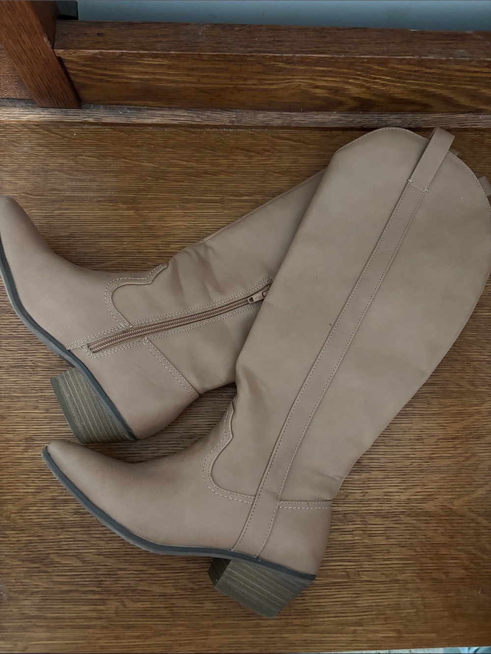 Universal Thread Over-the-Knee Riding Boots in Taupe